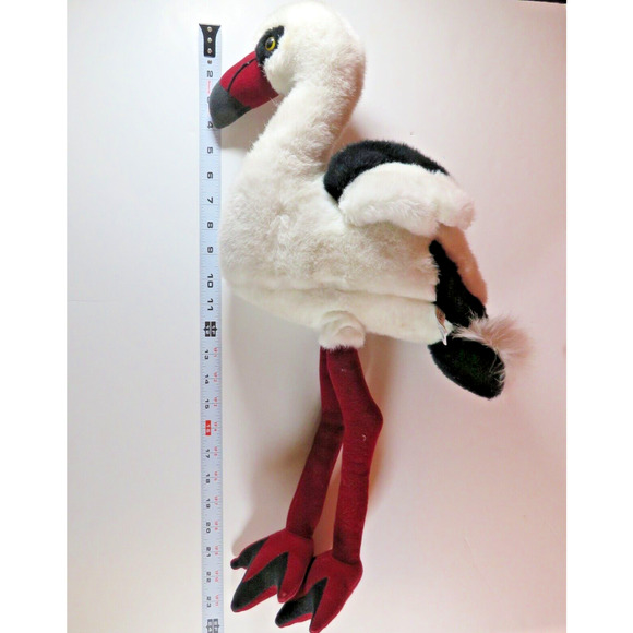 Vintage Russ Berrie Plush White Stork FLAUBERT Caress Soft Pets 23" Stuffed Bird - Picture 10 of 16